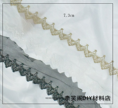 taobao agent 7.8cm网纱蕾丝手工diy花边 婚纱礼服花边满包邮