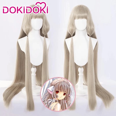 taobao agent DOKIDOKI 现货 人形电脑天使心 小叽cosplay假发120CM灰棕色万用