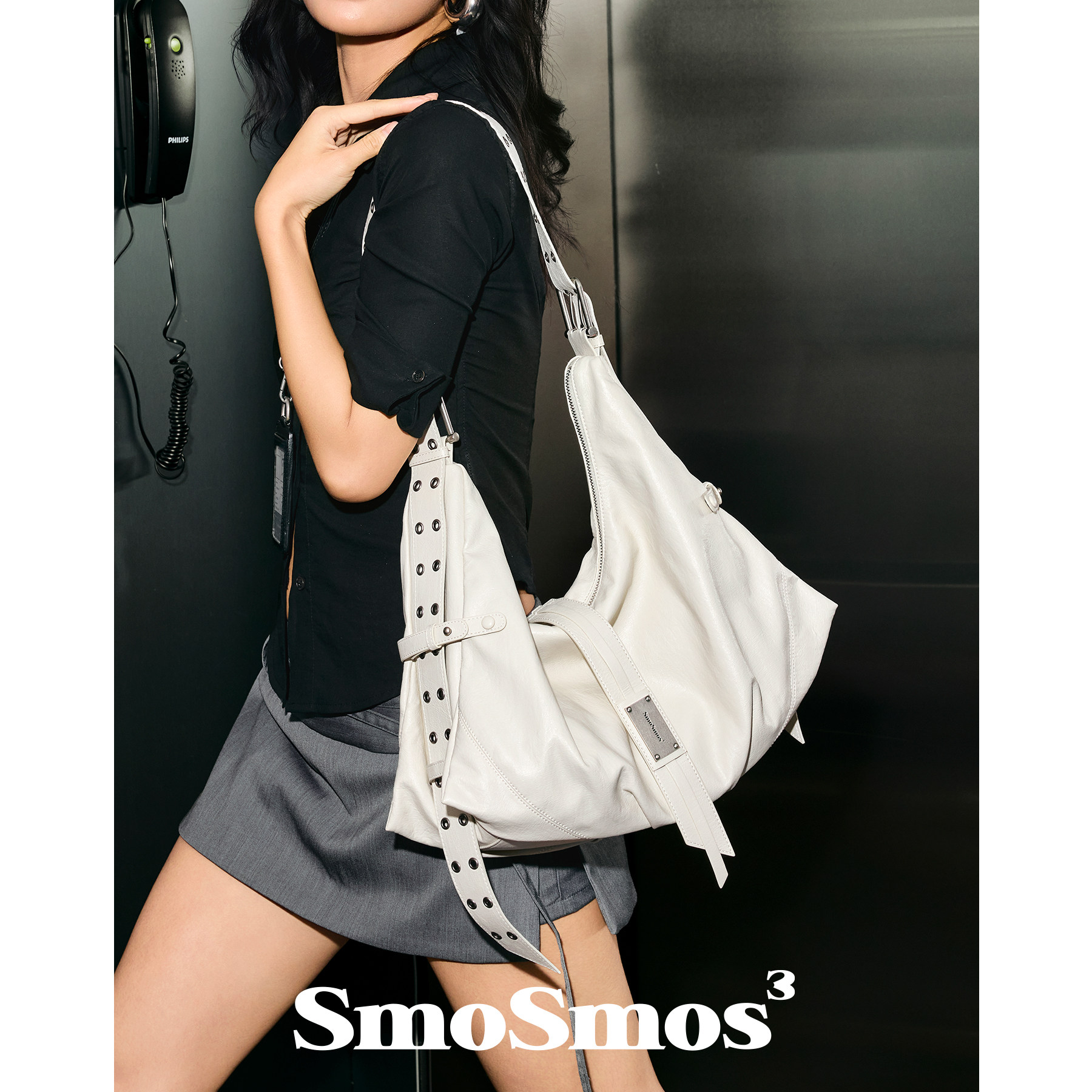 SmoSmos 【Боксерский мешок】 Оригинальная 25-летняя сумка-хобо для пригородных поездок подмышками, водонепроницаемая сумка большой емкости