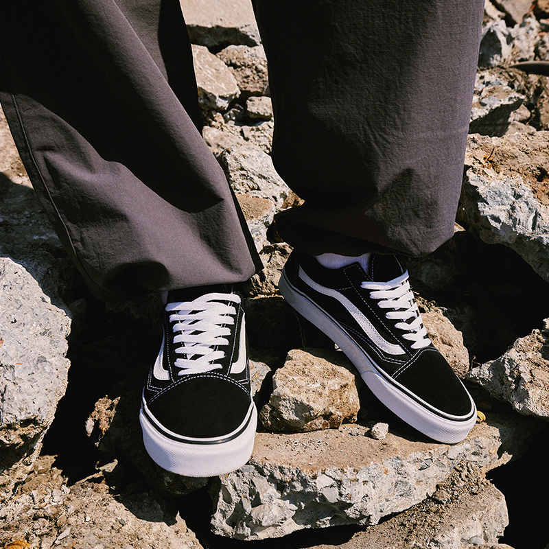 Vans Официальная классическая уличная мужская и женская обувь в стиле Олдскул черного цвета в стиле ретро кроссовки с низким вырезом