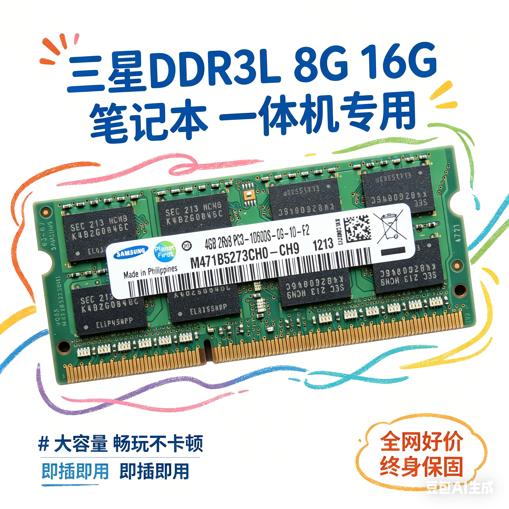 DDR3L 8G 16G 1866 1600, полностью совместимая с ноутбуком, универсальная компьютерная память Samsung particles, абсолютно новая