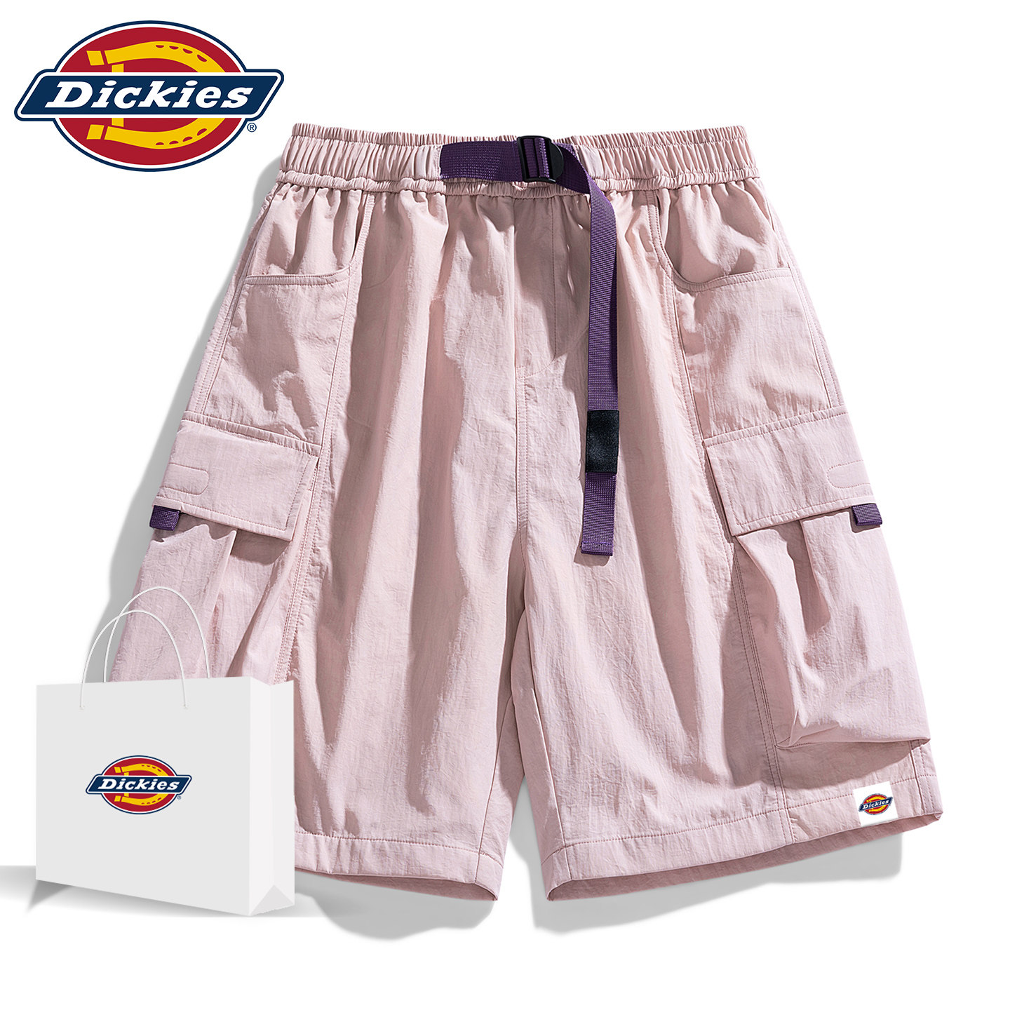 Официальные аутентичные американские брюки Dickies 2026, новые летние мужские повседневные брюки с пятью точками, дышащие шорты из ледяного шелка