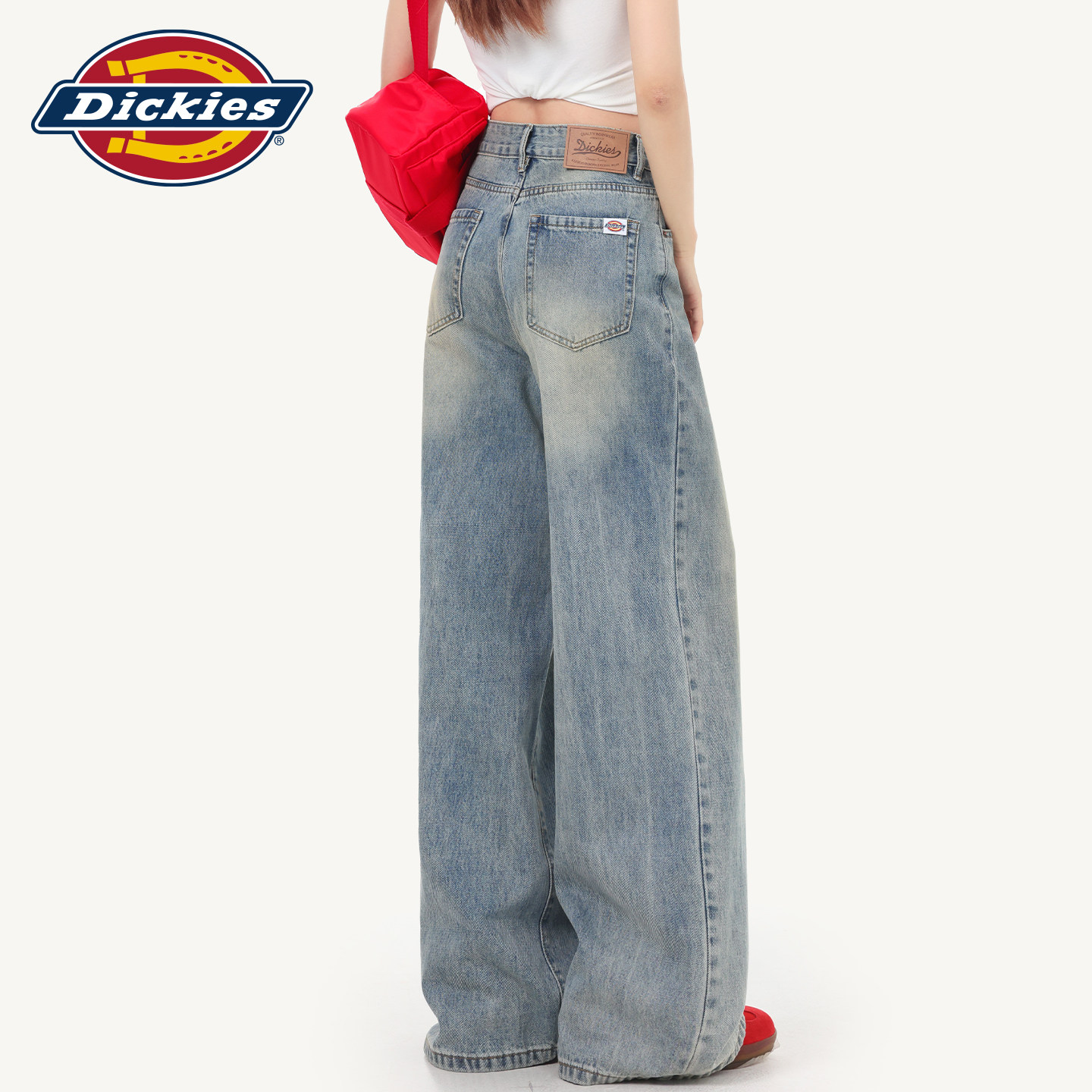 Женские джинсы с широкими штанинами в стиле американского ретро Dickies Dikushi, новинка 2026 года, летние свободные и тонкие обтягивающие брюки