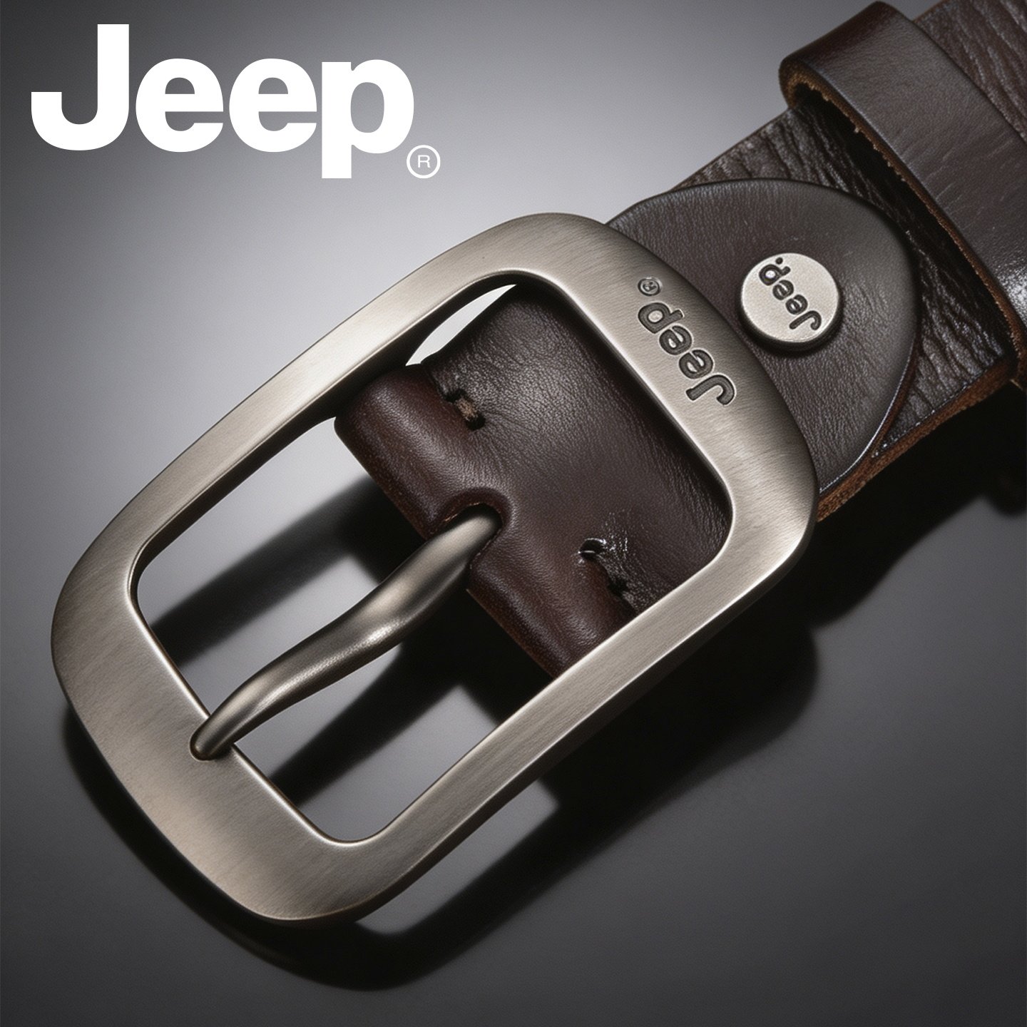 Ремень из натуральной воловьей кожи Jeep, мужской повседневный ремень ручной работы, мужской кожаный ремень с пряжкой, трендовые ретро-брюки из натуральной кожи Jeep