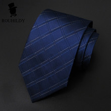 Six year old store with 16 colors of ROUHILDY haute couture men's tie hand tied wide edition business casual mulberry silk pattern tie gift box