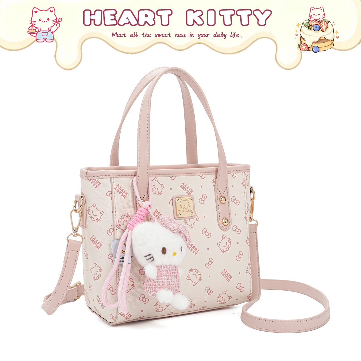 Heartkitty Hart Cat новая высококачественная сумка-корзина для овощей, сумка-ведро для ежедневных поездок на работу, женская сумка-тоут
