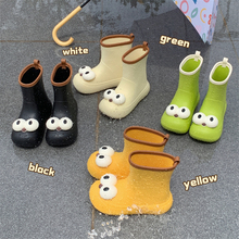 Slender, fun and cute waterproof rain boots with big eyes