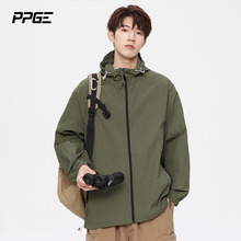 Men's Sunscreen Clothes Summer Thin Outdoor Sports Cycling Skin Clothes 2024 New Boys' Hooded Coat Large