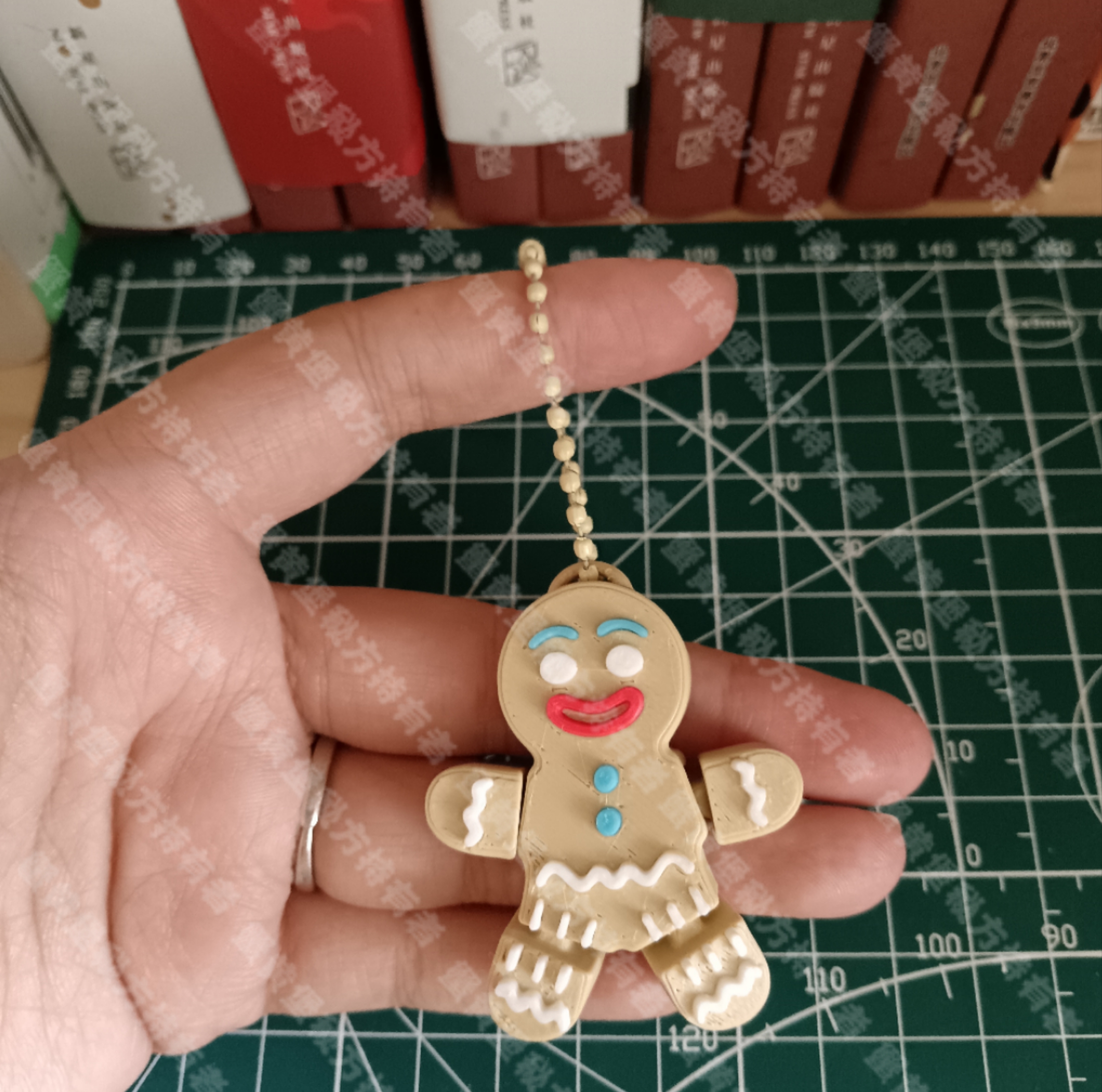 3D печать чистая знаменитость горячий стиль супер милая Рождественская елка пряничный человечек кулон креативный брелок ручной работы подвесное украшение