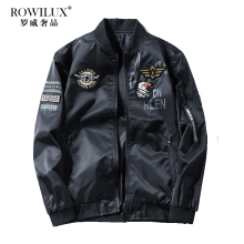 ROWILUX High end Embroidered Double Faced Flying Suit jacket for men's Spring and Autumn American casual MA1 jacket baseball jacket