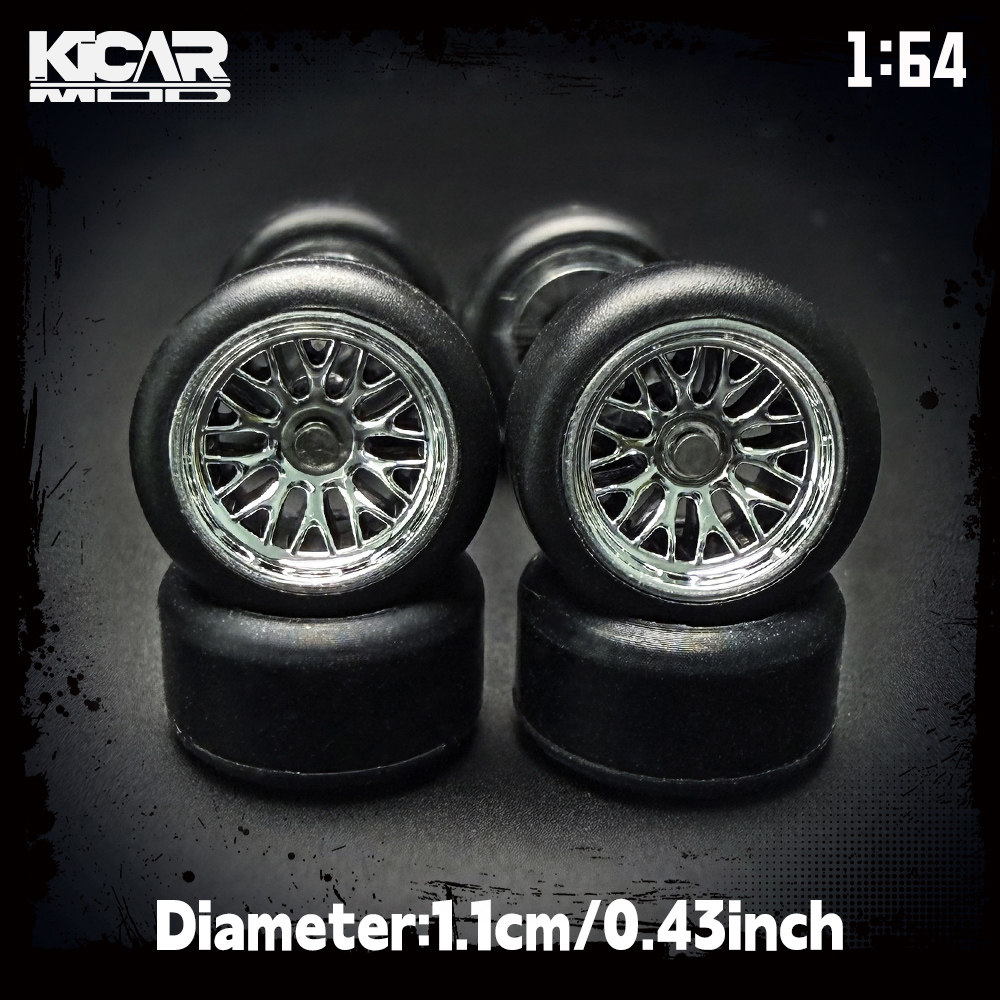 Многоцветные Y-образные колеса с десятью спицами в стиле KICARMOD 1/64 BBS, модифицированные колеса hot wheels диаметром 11 мм