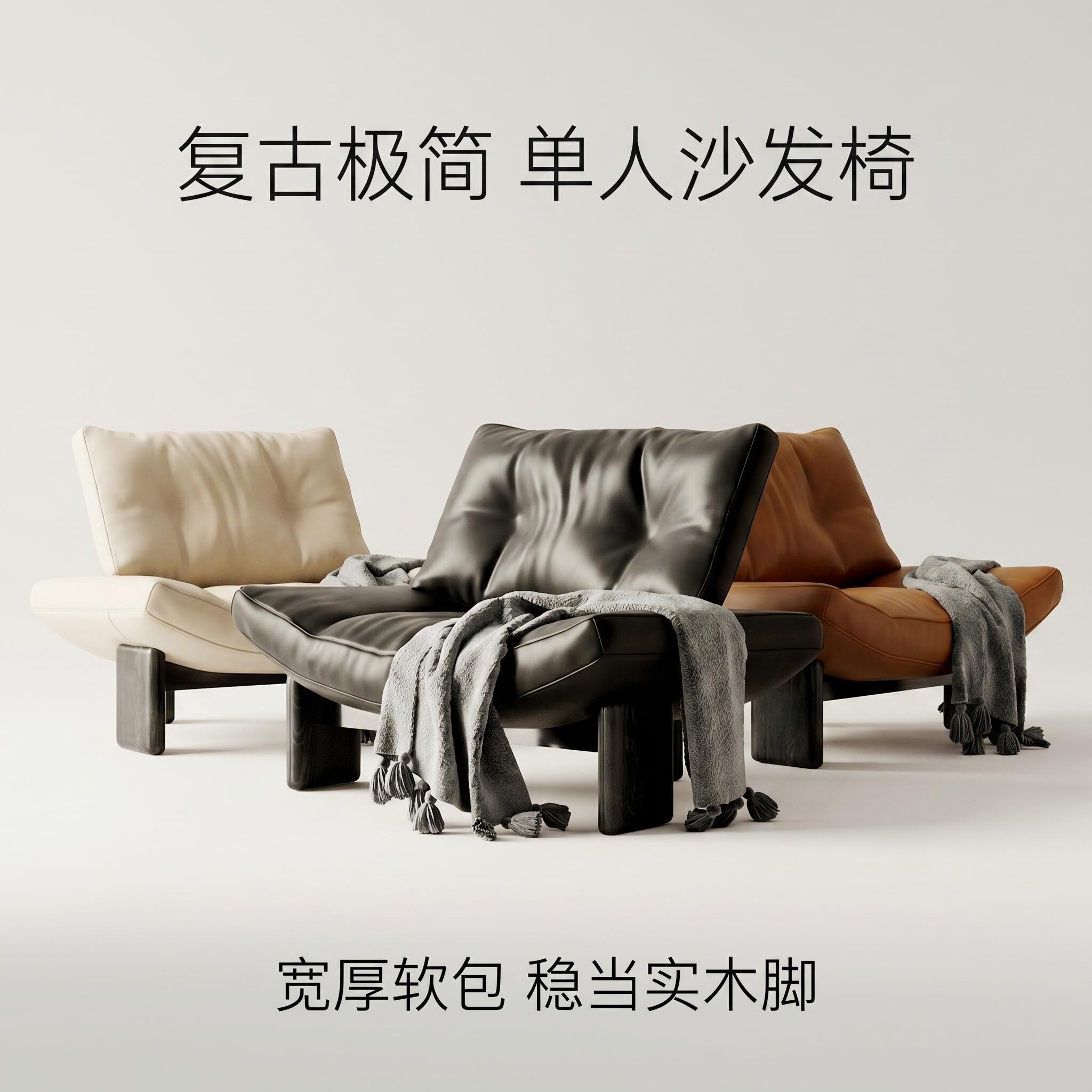 Дизайнер Minotti Эмми ясень дерево повседневная ткань ленивый диван итальянский одноместный кожаный диван-кресло