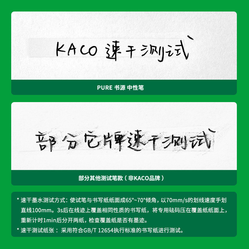 Кобрендовая гелевая ручка Shuyuan от KACO Sprite, Qinshuang moment, 3 упаковки гелевой ручки для печати толщиной 0,5 мм, предназначенной для студентов, в простом стиле, для офисного рукописного ввода, предназначенного для студентов.
