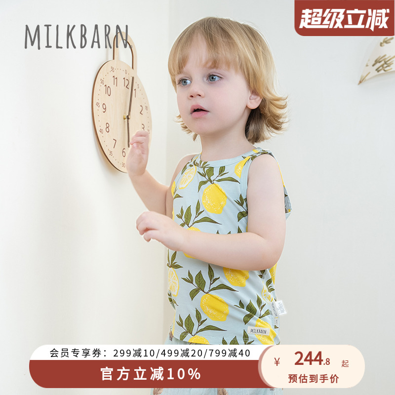 Milkbarn2025, весенне-летние новинки, детский жилет, футболки из двух предметов для мальчиков и девочек, топы, детские подтяжки без рукавов