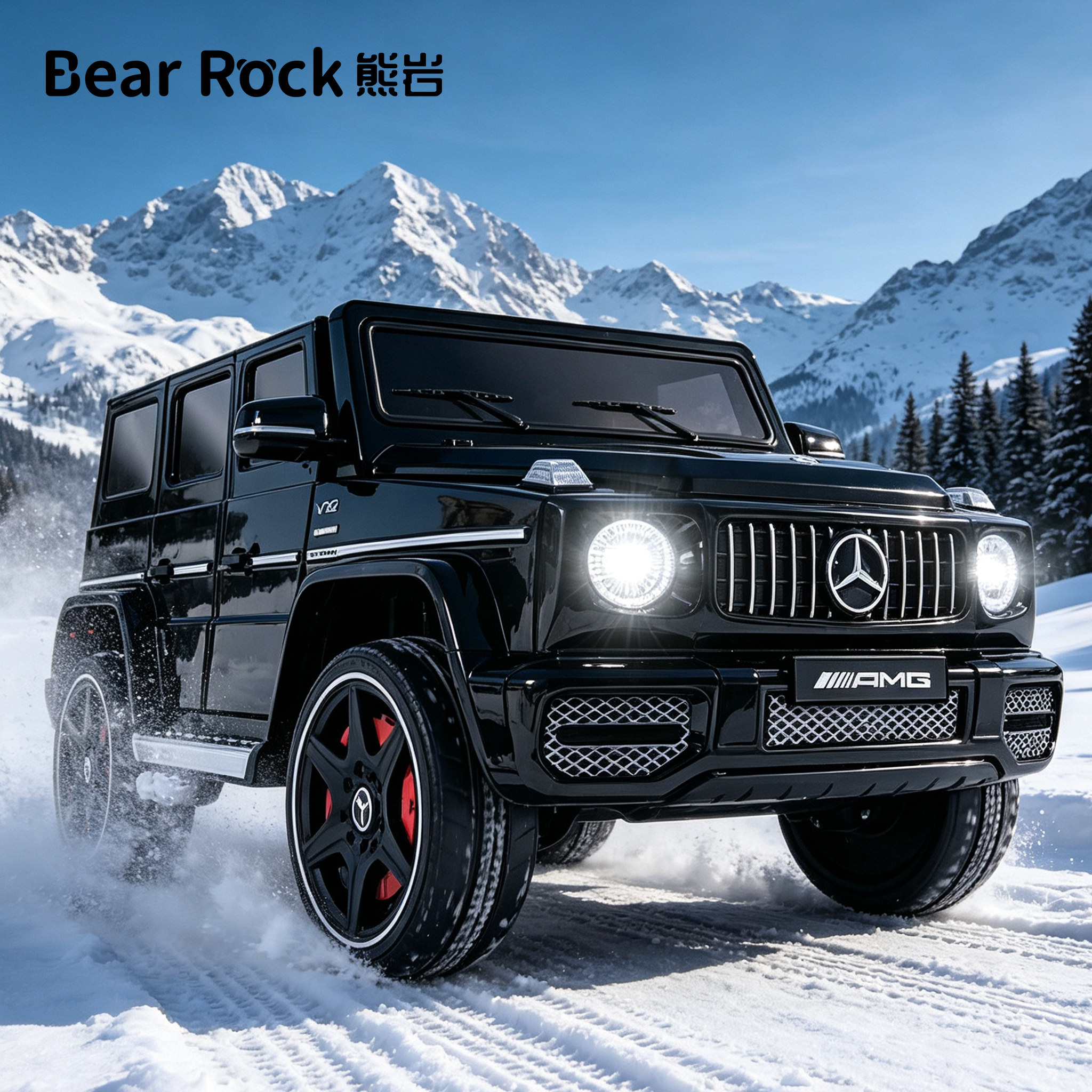 Детский электромобиль Xiongyan Mercedes-Benz big g, четырехколесный автомобиль с дистанционным управлением, может устанавливаться на детскую коляску, детскую игрушечную машинку