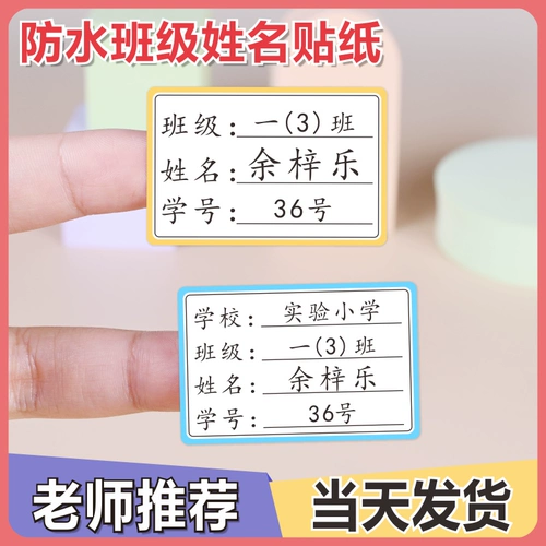 Самоклеющаяся водонепроницаемая водостойкая нервущаяся именная наклейка для школьников для первого класса, делается под заказ