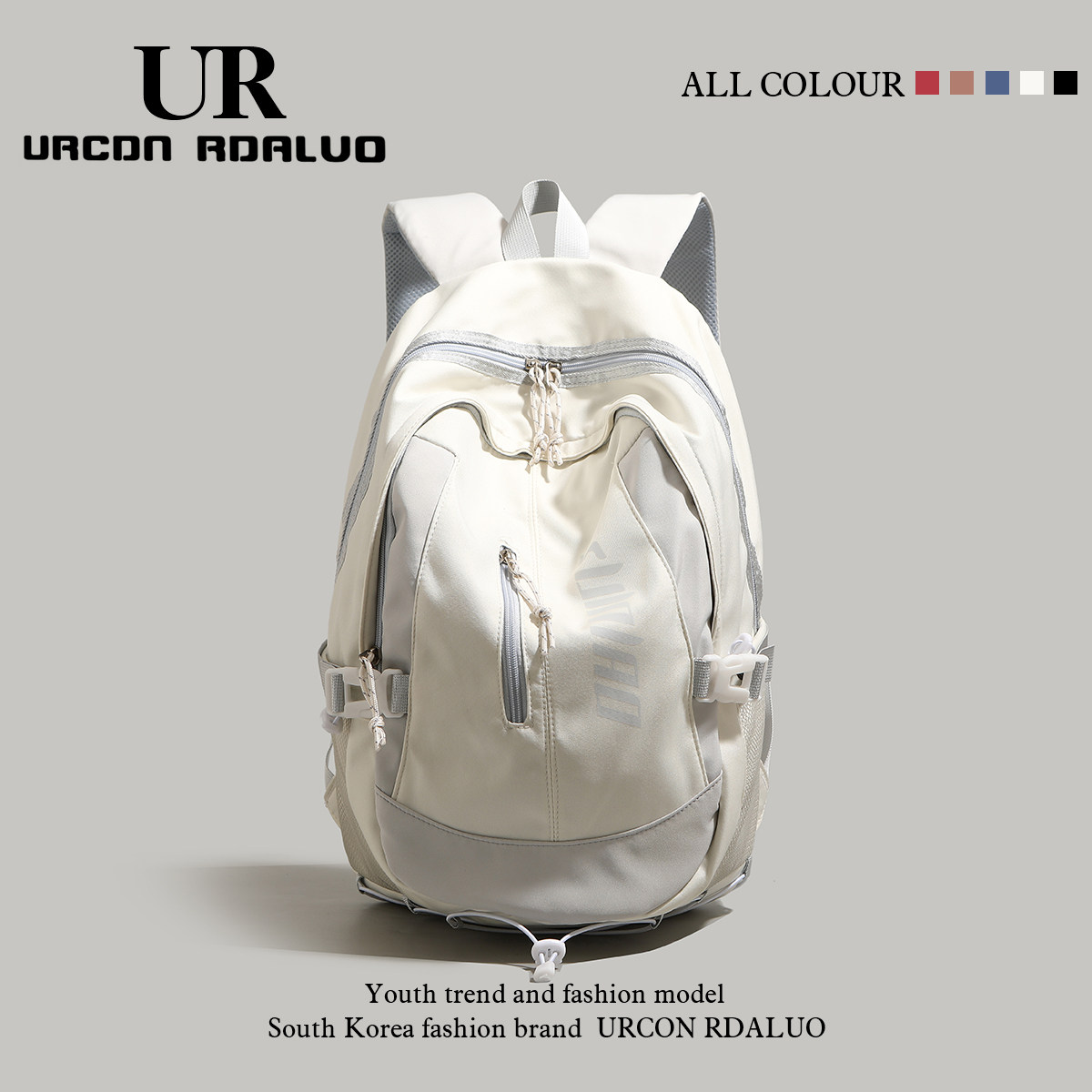 UR simple campus backpack 2025 новый рюкзак для корейской пары большой емкости, школьная сумка для студентов, дорожная сумка на короткие расстояния