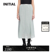 Same style INITIAL24 spring/summer new plaid fishtail skirt for women in the mall 24UKTFLMXX136