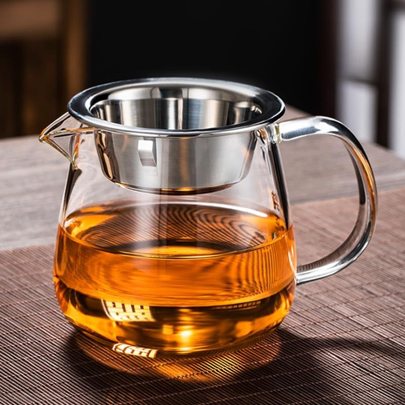 Стеклянный утолщенный термостойкий чайный сервиз Кунг-фу Fair cup, высококачественный диспенсер для чая со встроенным чайным сливом, мужская чашка 400 мл