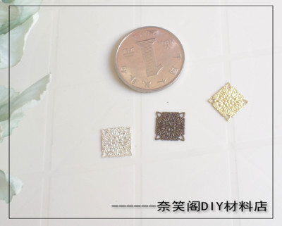 taobao agent 10mm古风汉服发簪发夹发卡DIY配件纯铜花片满包邮