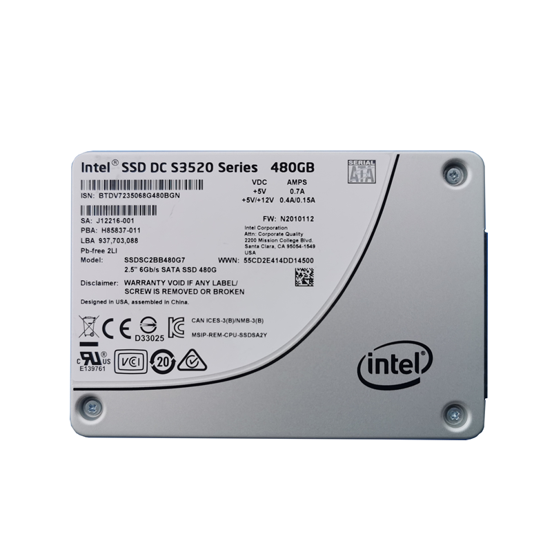 Твердотельный накопитель Intel MLC S3520 240G480G800G корпоративный сервер 960G твердотельный накопитель s3610