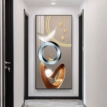 Home Decoration Three Year Old Shop Living Room Home Decoration Fulu Yusheng Simple Geometry Entrance Decoration Painting Modern Light Luxury High end Corridor Corridor Hanging Painting Entering Home Mural Painting