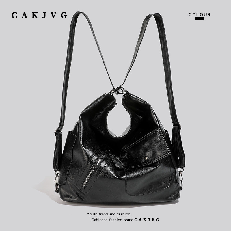 CAKJVG/ мотоциклетная сумка для горячих девушек, мягкая кожаная сумка-тоут, женская сумка-мессенджер на плечо большой емкости, новинка 2025 года, универсальная