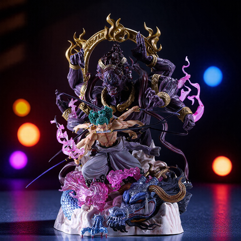 Негабаритный One Piece Ghost Aura Nine Swords Flow Асура Саурон Украшение ручной работы Мужской подарок Аниме One Piece