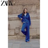 ZARA2026 ранняя осень, новые товары, женский однотонный свитер с капюшоном и застежкой-молнией из двусторонней ткани с длинными рукавами 3641814 420