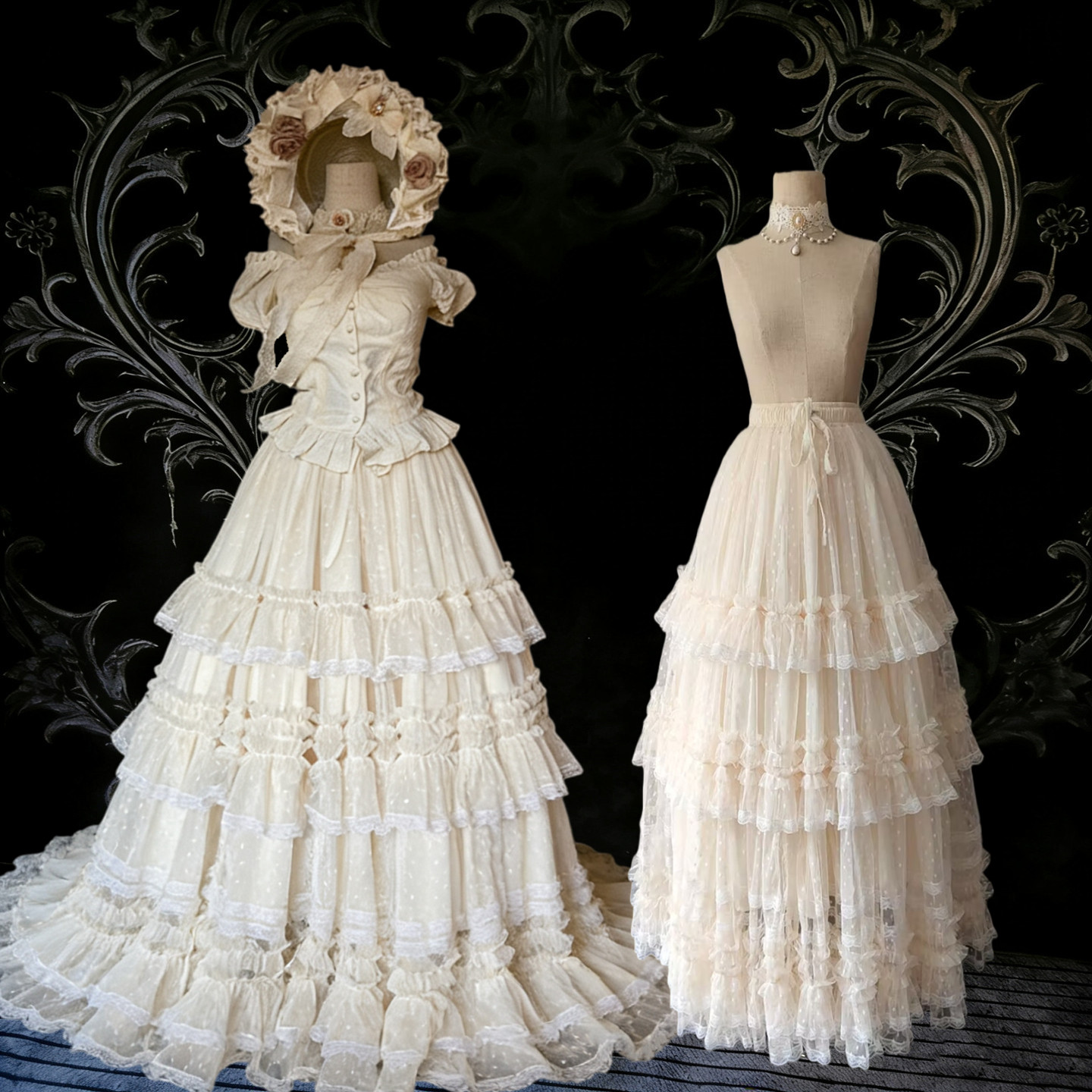 Original Han-Style Lolita Full Skirt Pleated Princess Skirt