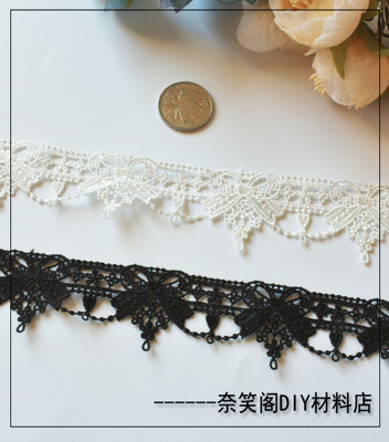 taobao agent 3.6cm蕾丝服装辅料 牛奶丝手工diy花边 婚纱礼服花边满包邮