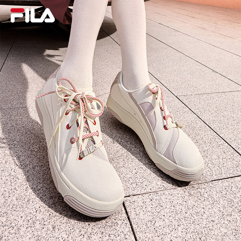 Fila twisted shoes 丨 Парусиновая обувь FILA; женские кроссовки; обувь на босу ногу; модные модели на тонкой подошве; универсальная повседневная обувь