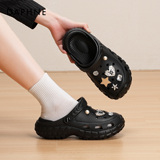 Daphne/Пляжная обувь Daphne hole shoes; женская уличная походная обувь; нескользящие сандалии и тапочки на толстой подошве, состоящие из двух частей.