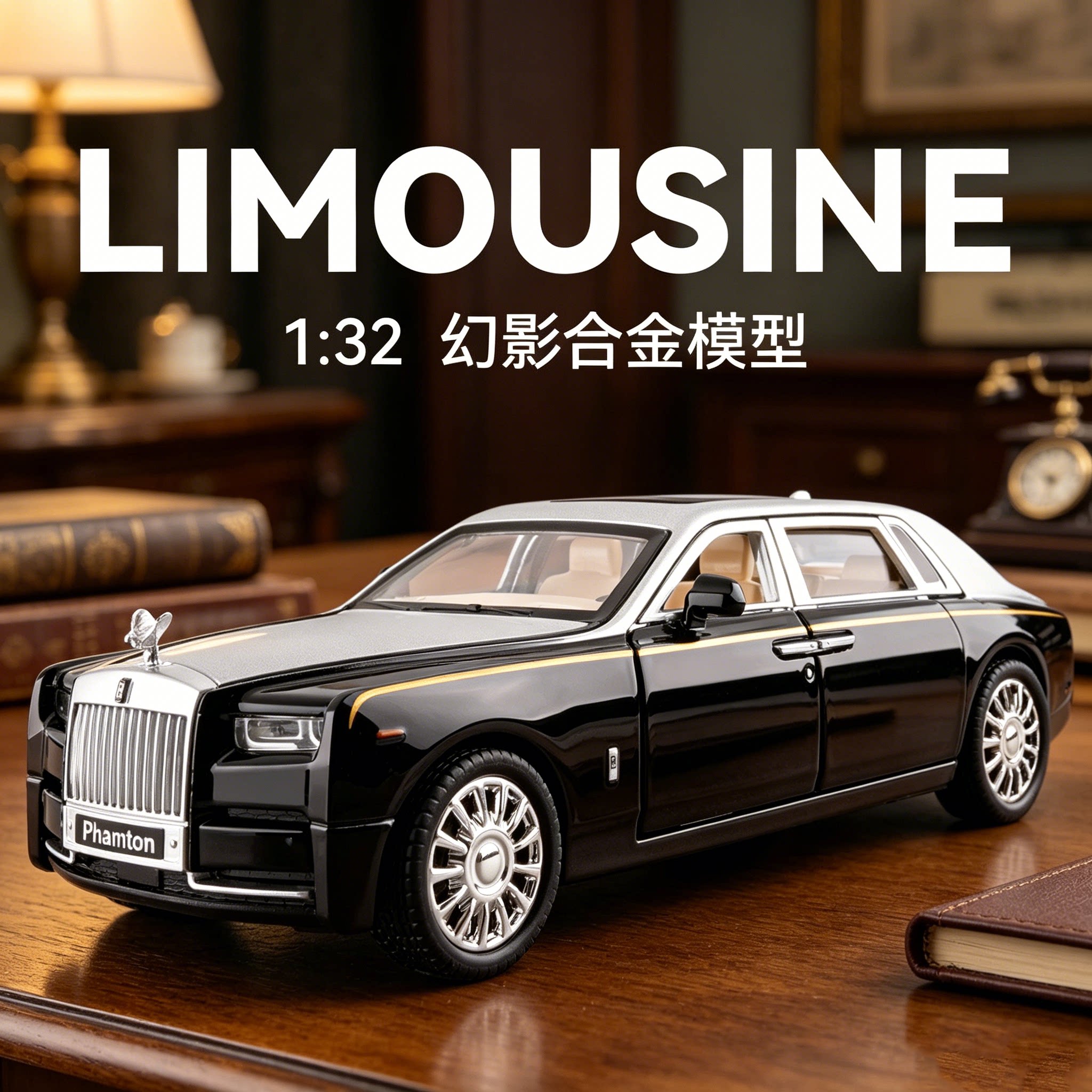 Модель автомобиля Rolls-Royce Phantom имитация легкосплавной модели автомобиля коллекция украшений Игрушка для мальчика Детский подарок на день рождения