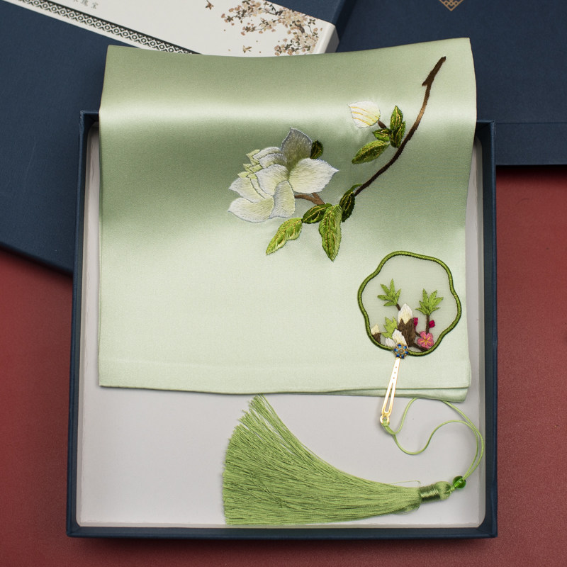 Teacher's Day Suzhou silk handkerchief, women's Hanfu, small silk square scarf gift...