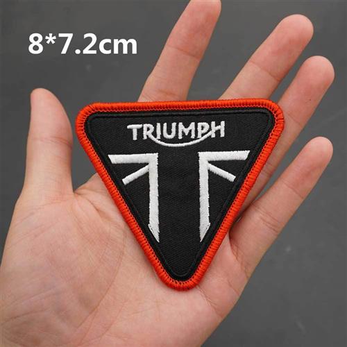 ТРИУМФ бренд Triumph мотоцикл с логотипом на липучке значок для украшения рюкзака нашивка с вышивкой наклейка из ткани