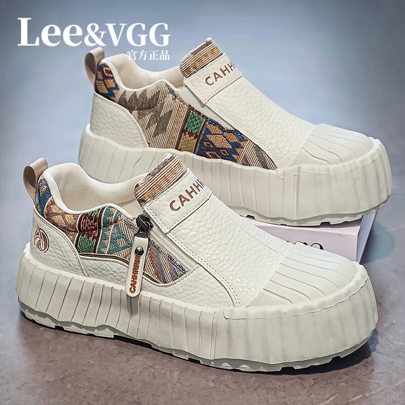 Lee&Vgg tide/ брендовая мужская обувь; коллекция 2026 года; новинка осени; модный нишевый дизайн; повседневные универсальные кроссовки shell head