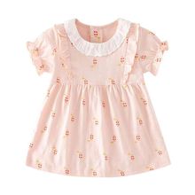 Summer girls, baby babies, short sleeved princess dresses, pure cotton, thin, super cute and stylish outdoor dresses, dresses for external wear