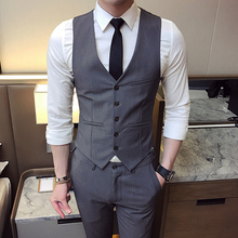 Spring and Autumn New Fashion Men's Suit, Vest, Slim Fit, Sweetheart Tank Top, Korean Version Fashion Suit, Best Man, Horse Jacket, Casual