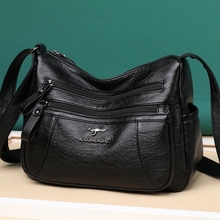 Кенгуру PU мягкая сумка для женщин новая модная дамская сумка с большой емкостью одноплечевая сумка для мамы среднего возраста наклонная сумка