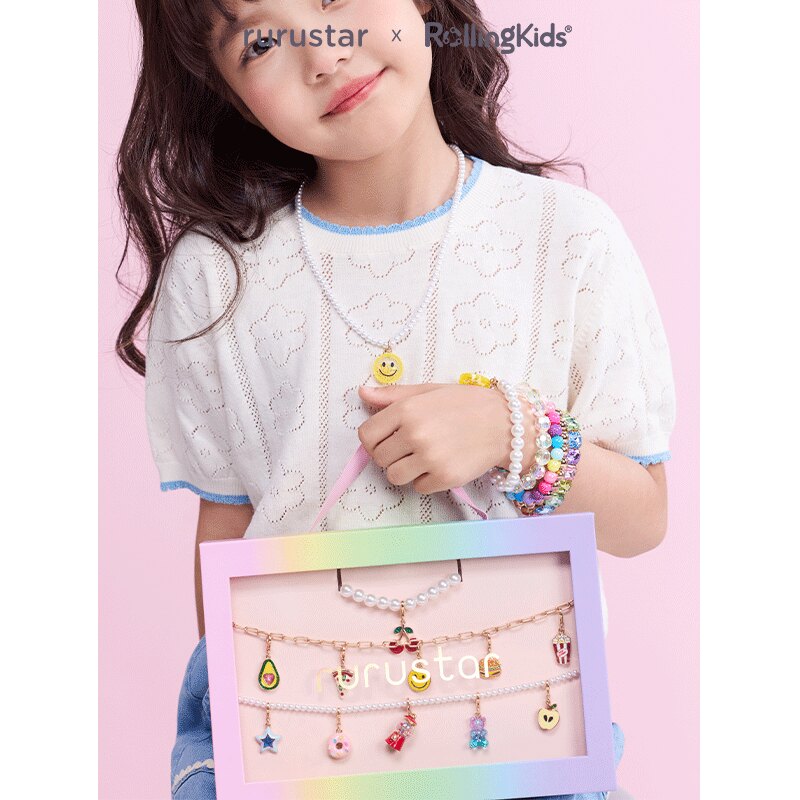 детский браслет rurustar, браслет для девочек , набор украшений из бисера с имитацией жемчуга для девочек丨lingkids