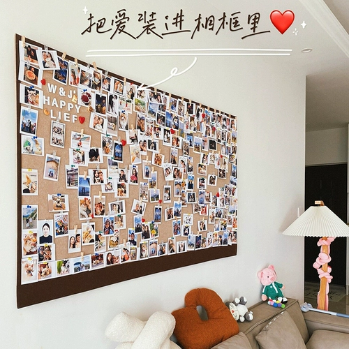 Съемные наклейки на стену из фетровой доски для фото без перфорации, украшение комнаты, креативный фон, комбинированная доска для фоторамки