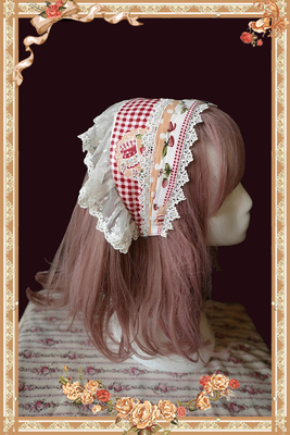 taobao agent Infanta.婴梵塔lolita*草莓拼格*发带 延长撑 鸟笼胸针现货