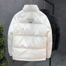 Hong Kong white standing collar down jacket men's slim fit short winter jacket 2024 new men's warm top trend