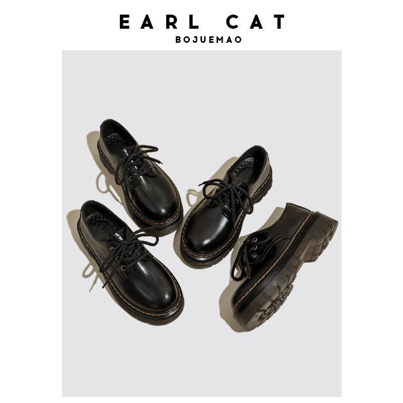 Лоферы на толстой подошве Piaget cat, маленькие кожаные туфли, женская кожаная обувь в британском стиле на весну и осень 2026 года, тонкие туфли, черные ботинки Martin