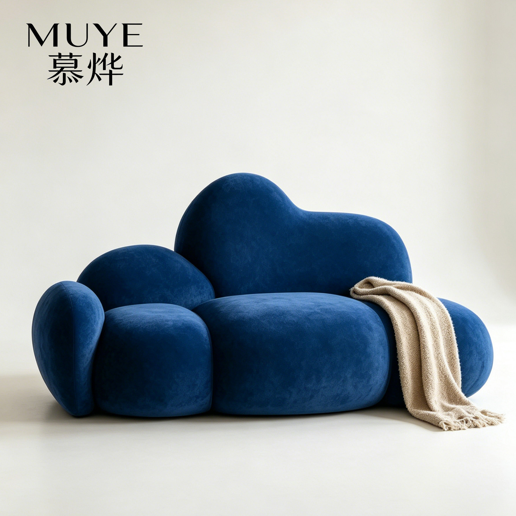 Современный минималистичный легкий роскошный диван cloud lazy из ткани гостиная Klein blue net red салон красоты инновационная зона отдыха