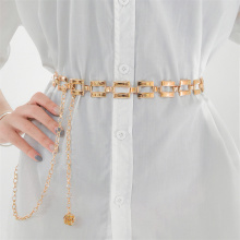 Metal waist chain with skirt, suit, hollowed out, fashionable and versatile. 2023 new punk decorative dress belt for women