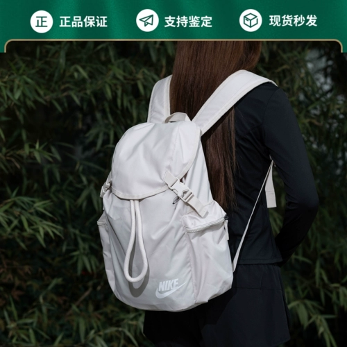 Nike, спортивный трендовый вместительный и большой школьный рюкзак подходит для мужчин и женщин для отдыха, на шнурках