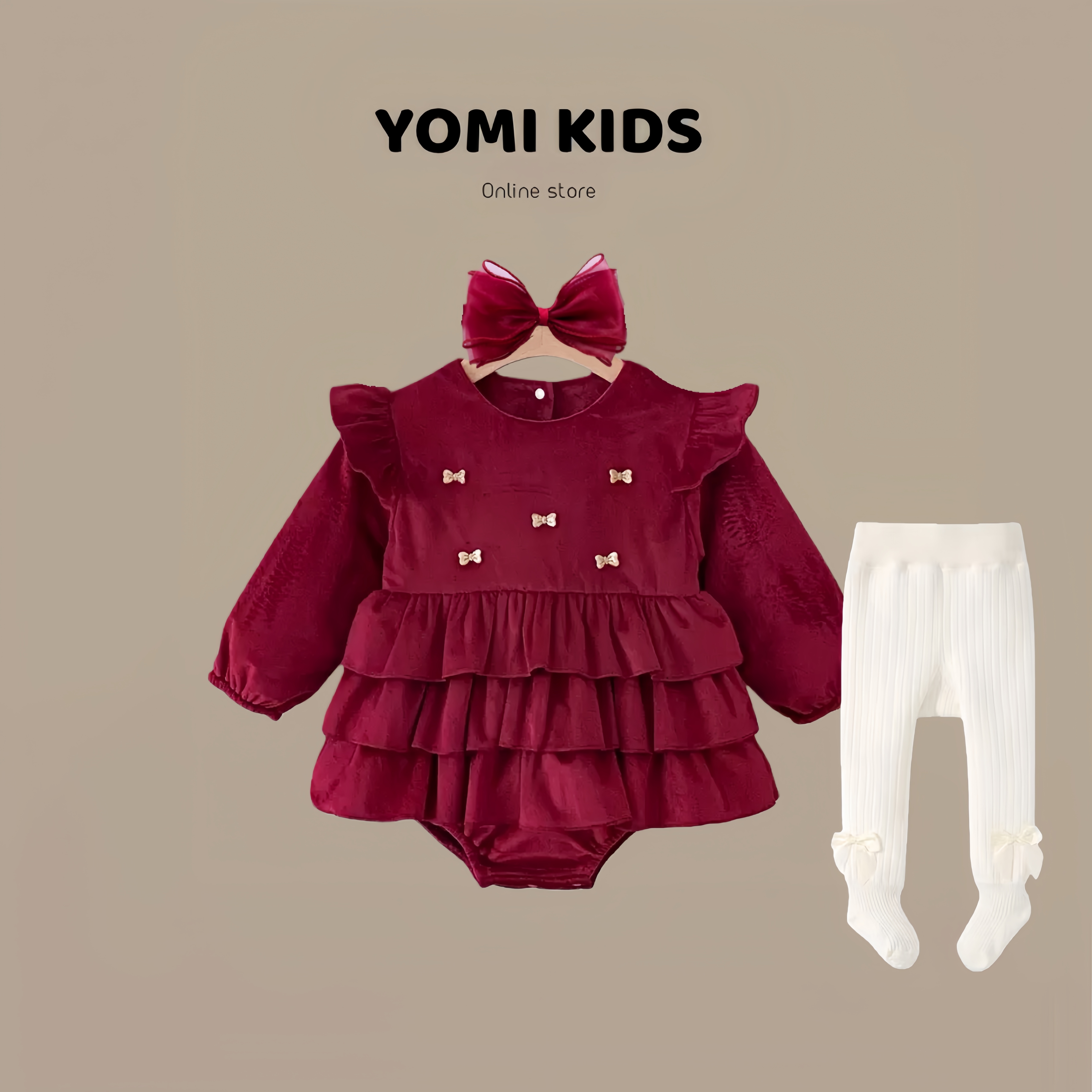 Детская сумка, одежда для пердежа, осень и зима, плюс бархатное теплое цельное женское платье для новорожденных, платье-торт для годовалого ребенка