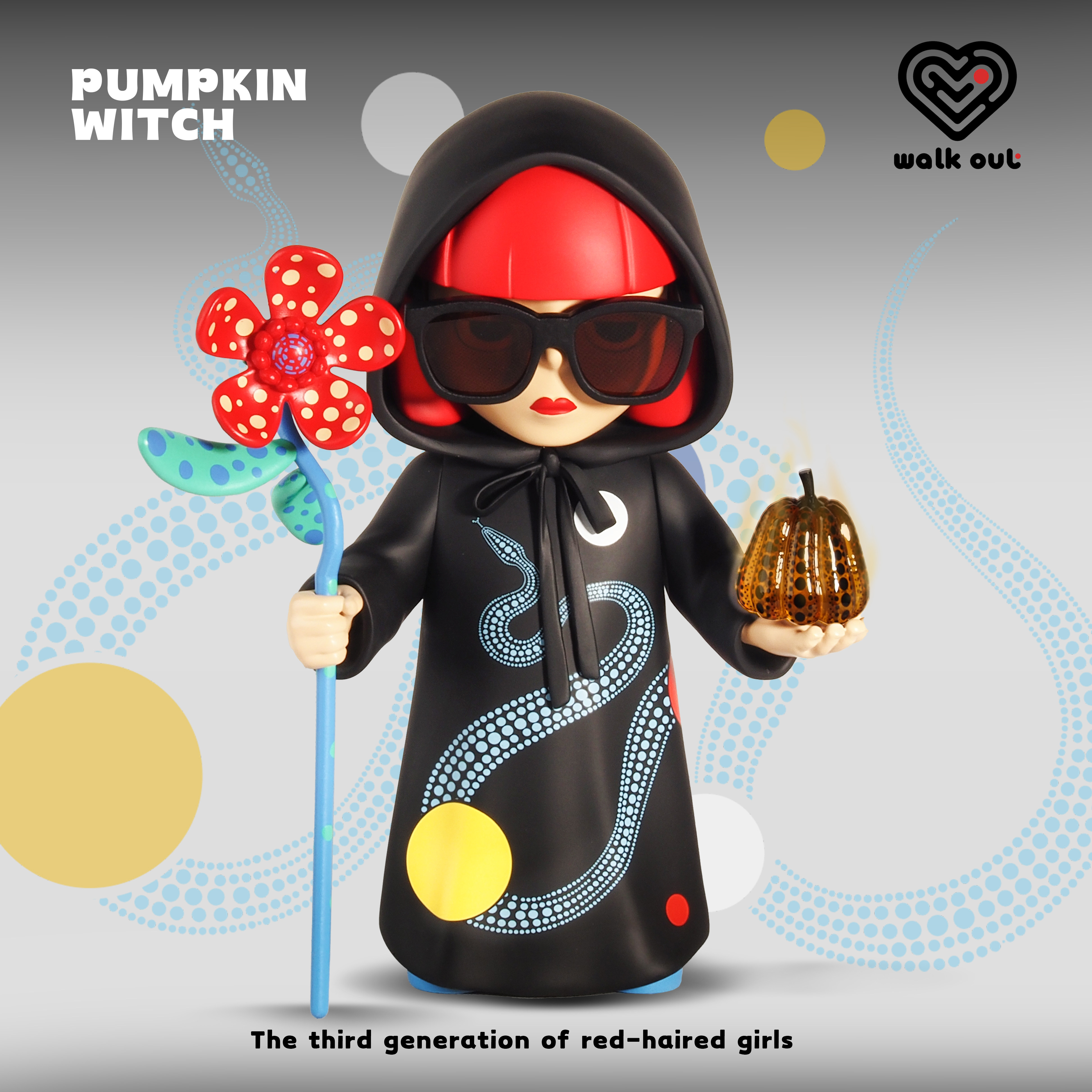 Yayoi Kusama Year of the Snake Limited Wave Dot Art Magician Tide Play Трендовое украшение ручной работы, Креативный подарок для украшения стола